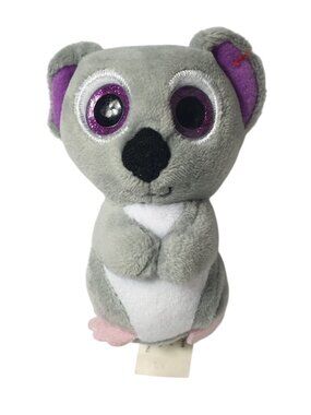 Ty Teenie Beanie Mel Koala Plush Toy 2017 McDonalds Gray Purple Eyes Collectible